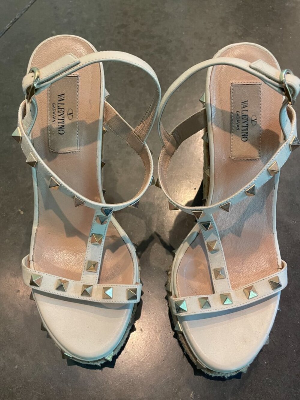 Valentino Garavani Rockstud Wedge Women Sandals size 37 - Picture 8 of 8